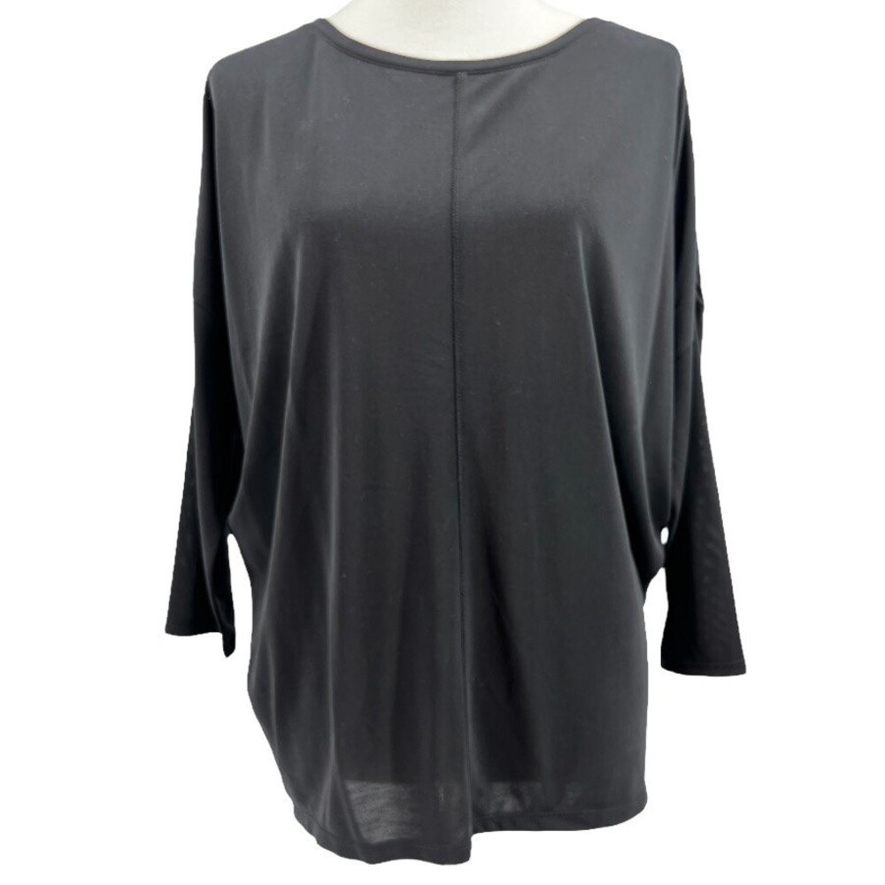 Black Tunic Top Size Medium Women's Middle seam New Ophelia Roe